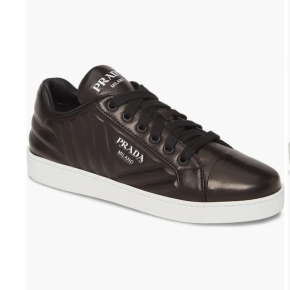 Prada Shoes - Prada Quilted Low Top Black Sneaker Women Size 8/38 EU